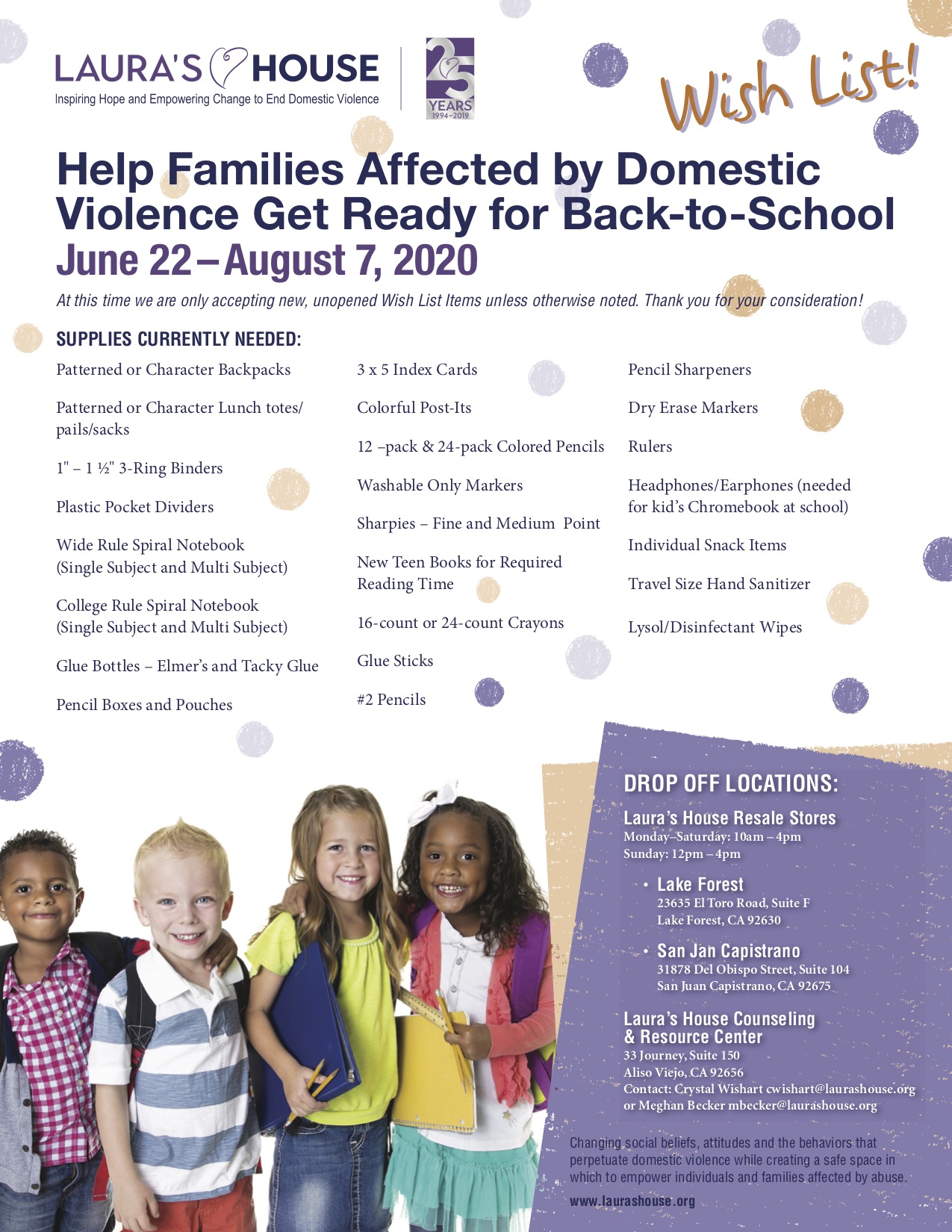 Help Families Affected by Domestic Violence Get Ready for Back-to-School