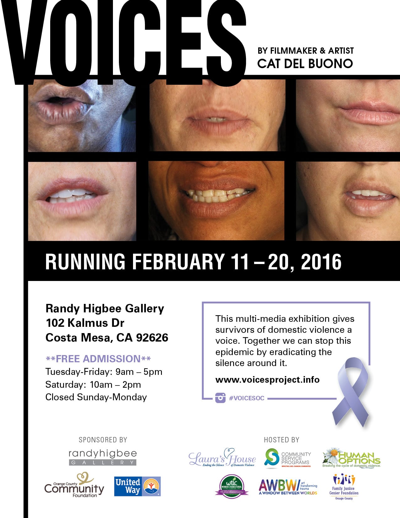 Voices flyer at Randy Higbee Gallery
