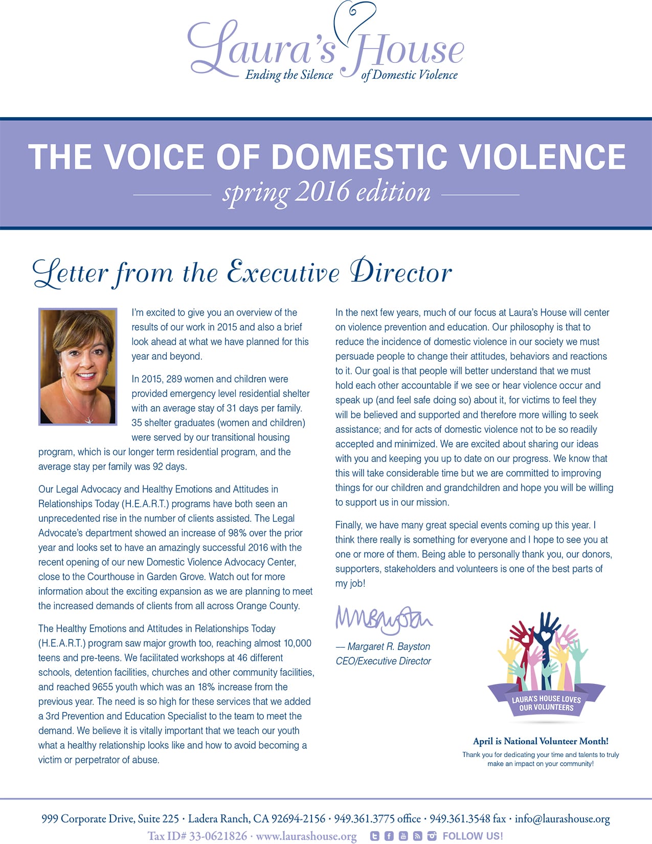 The Voice of Domestic Violence - spring 2016 edition