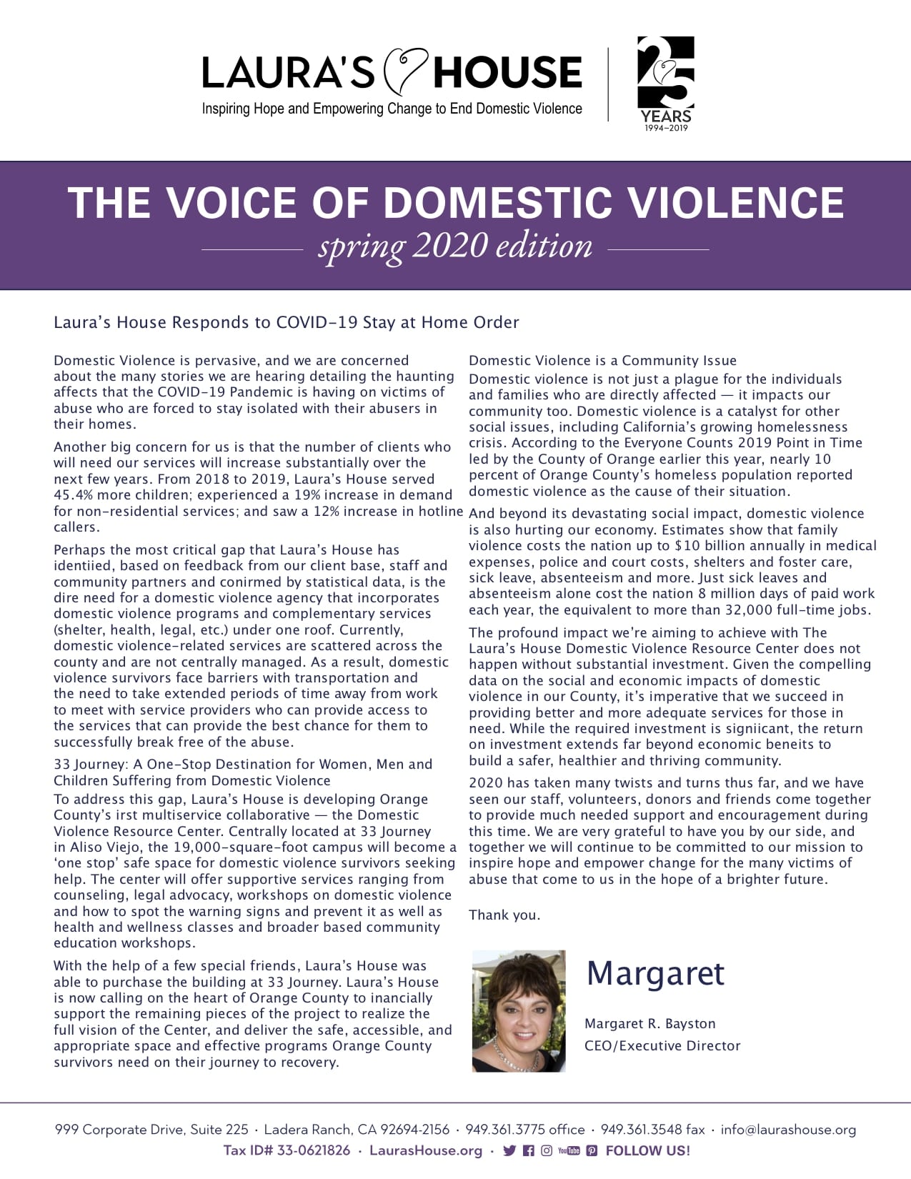 The Voice Of Domestic Violence - Spring 2020 Edition - page 1